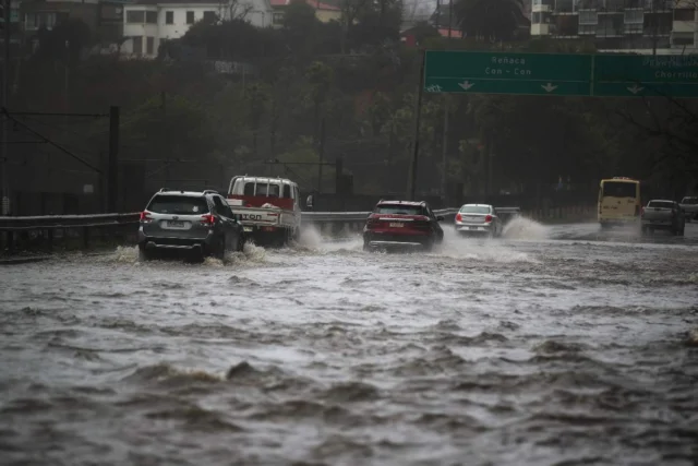 Alerta máxima en el sur de Chile por sistema frontal y río atmosférico