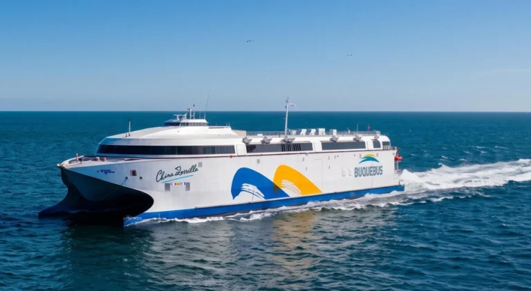 El ferry eléctrico más grande del mundo cruzó el Estrecho de Magallanes rumbo a Uruguay