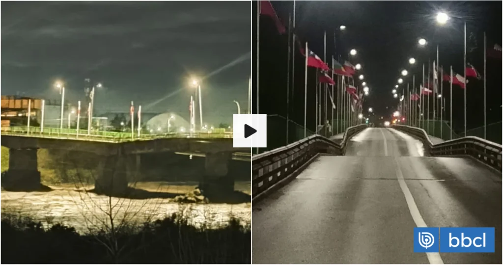 Puente Viejo de Lautaro colapsa por lluvias y queda cerrado en ambos sentidos