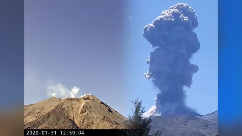 Volcán Nevados de Chillán explota y amplían perímetro de seguridad