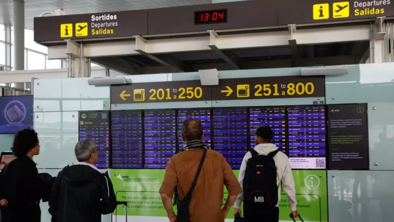 Temporal en Barcelona cancela 412 vuelos en El Prat durante el fin de semana